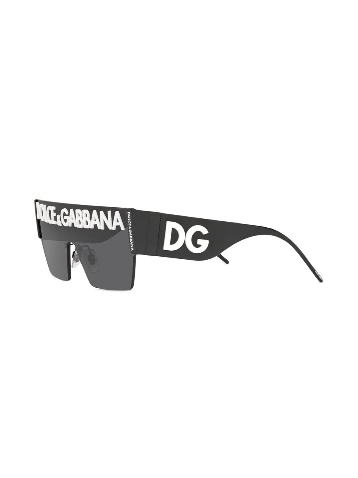 Dolce & Gabbana Eyewear DGロゴ オーバーサイズフレーム サングラス ブラック - 画像2
