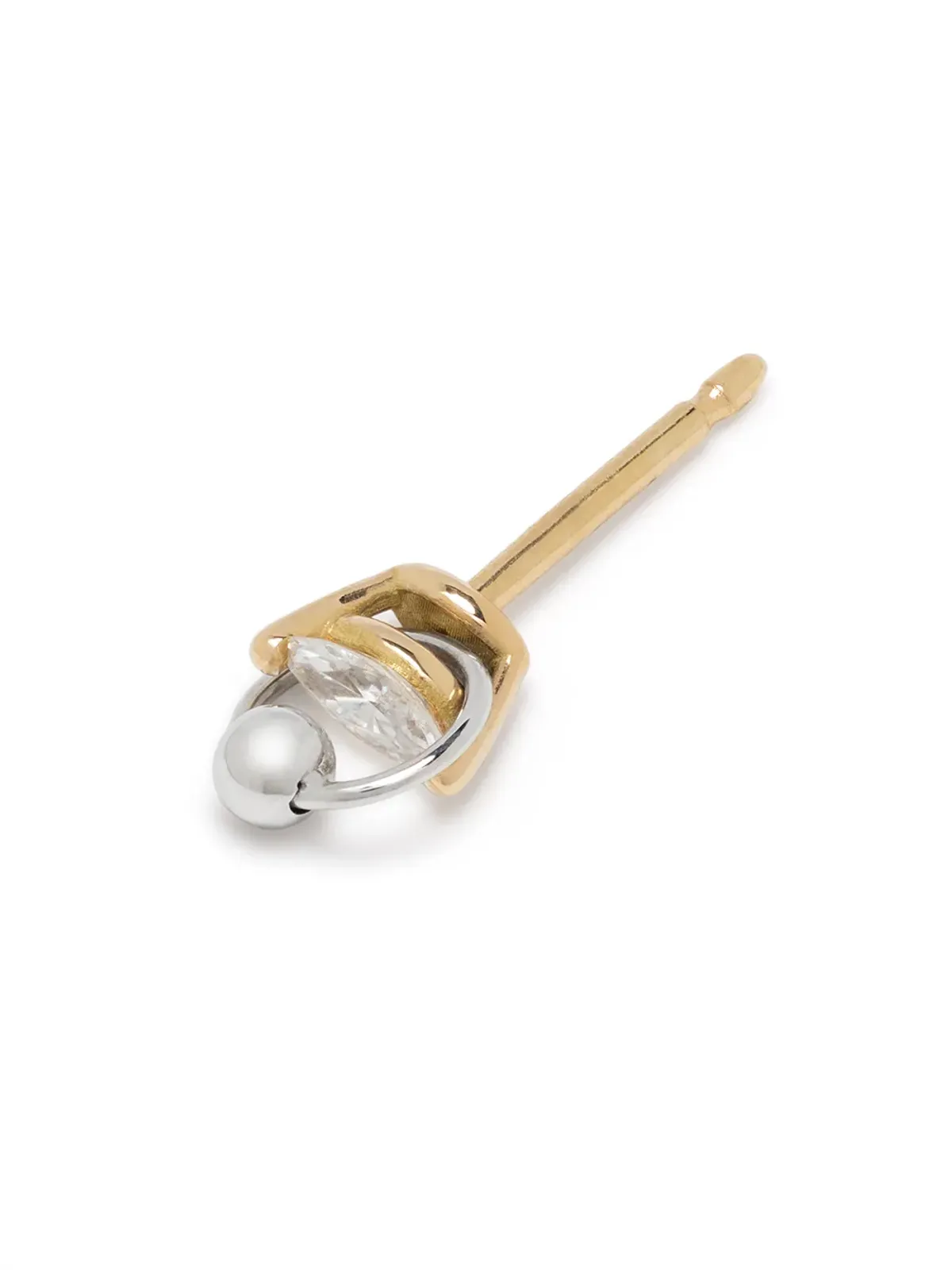 Delfina Delettrez 18K イエローゴールド ダイヤモンド ツーインワン ピアス - 画像3