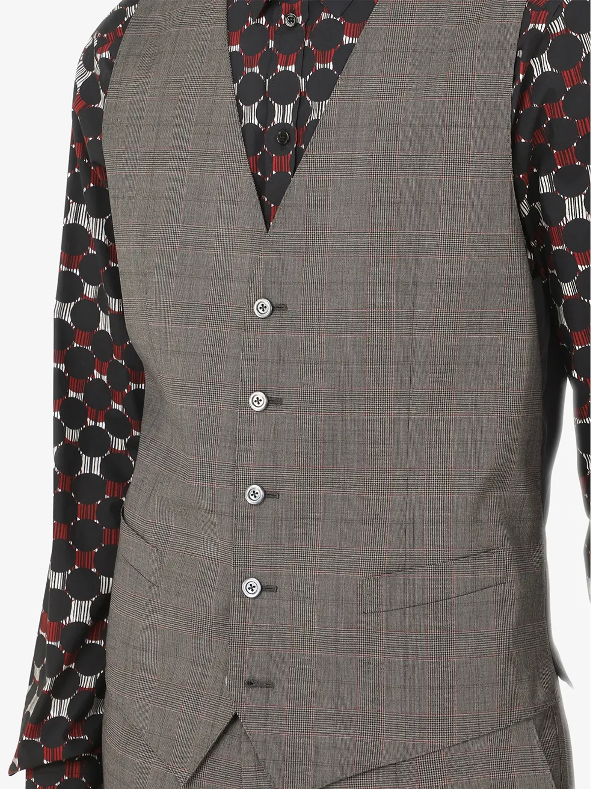 Dolce & Gabbana グレンプレイド ウール ウエストコート - 画像5
