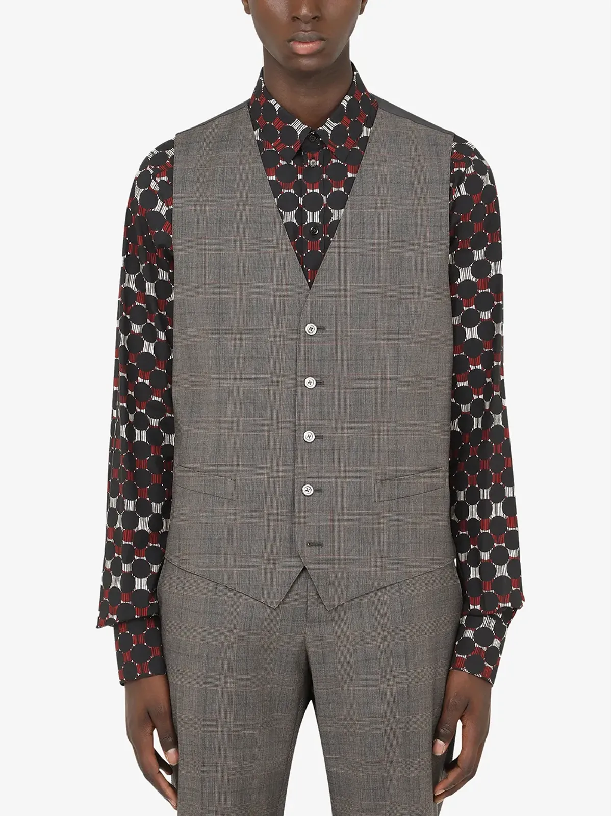 Dolce & Gabbana グレンプレイド ウール ウエストコート - 画像3