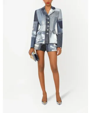Dolce & Gabbana ディストレストパッチワークデニムショーツ - サムネイル2