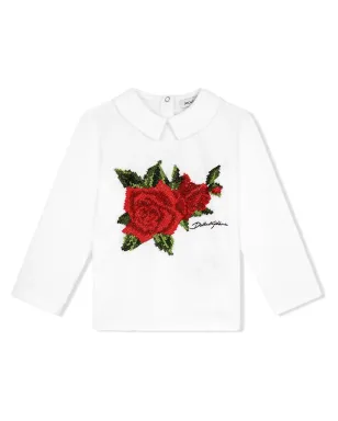Dolce & Gabbana Kids ローズ刺繍ブラウス - サムネイル1