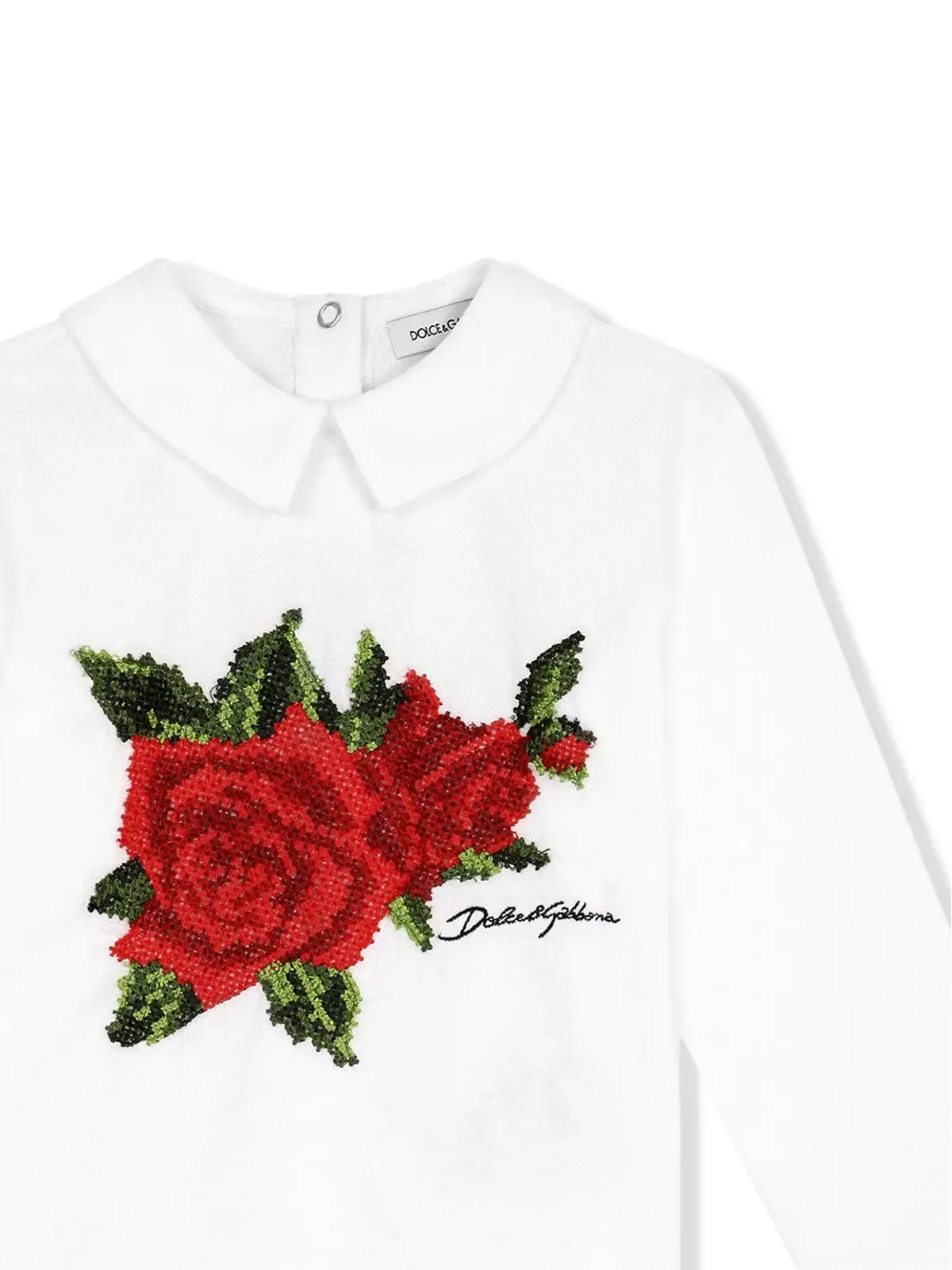 Dolce & Gabbana Kids ローズ刺繍ブラウス - 画像3