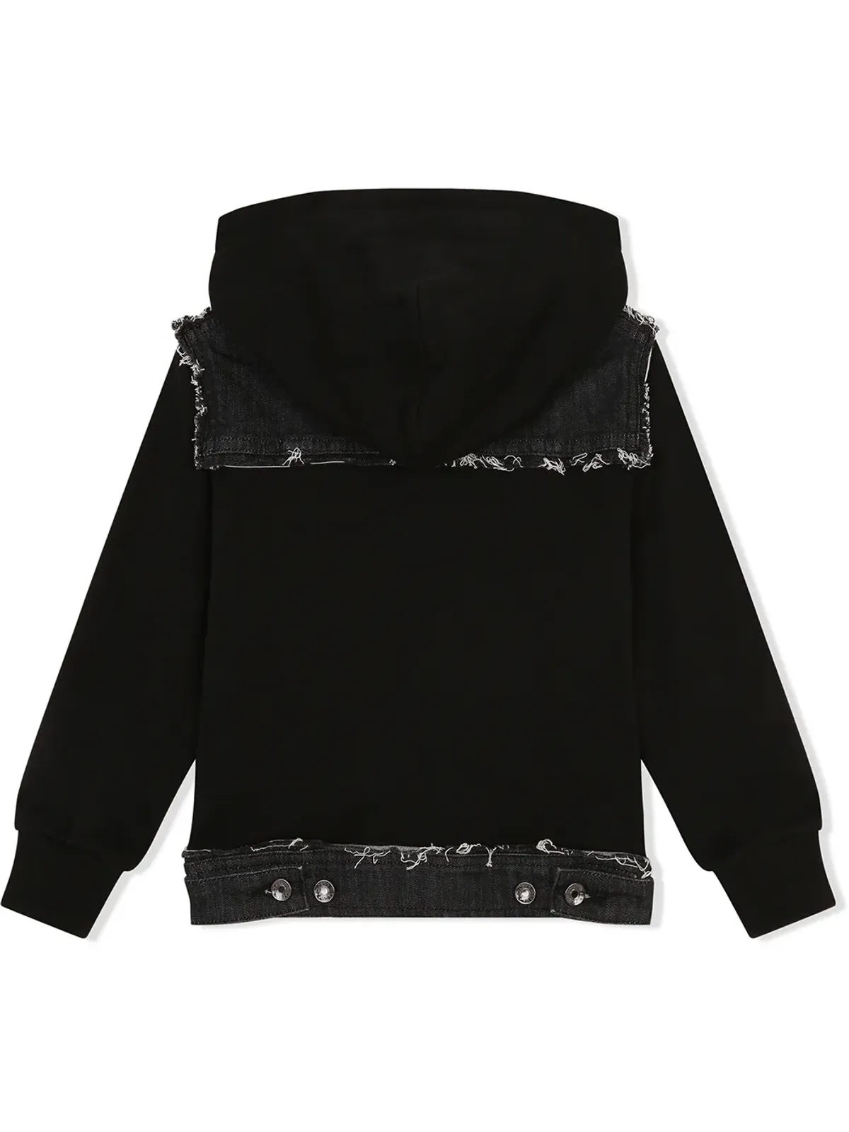 Dolce & Gabbana Kids パネル付きストレッチコットン フード付きパーカー - 画像2