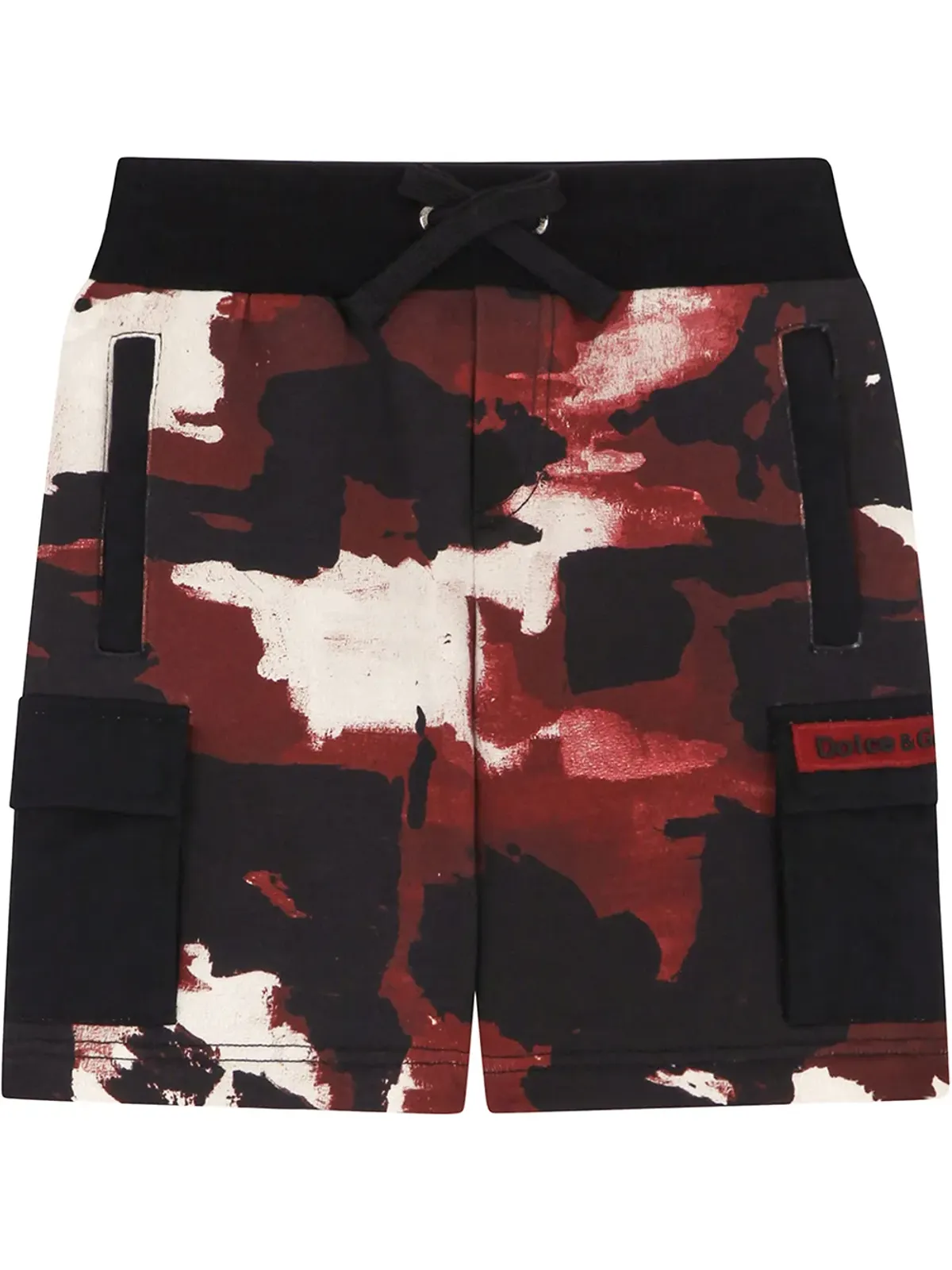 Dolce & Gabbana Kids カモフラージュ柄カーゴショーツ - レッド - 画像1