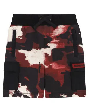 Dolce & Gabbana Kids カモフラージュ柄カーゴショーツ - レッド - サムネイル1