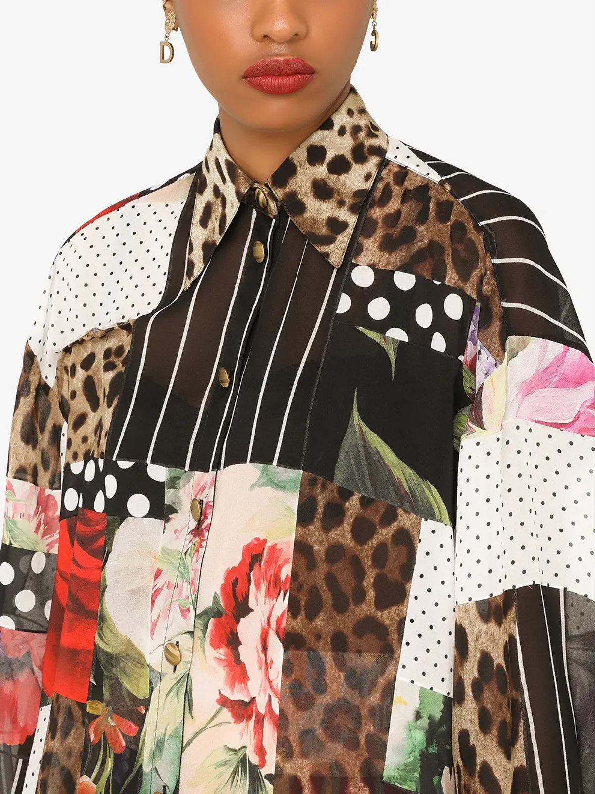 Dolce & Gabbana ミックスプリントシャツ - 画像5
