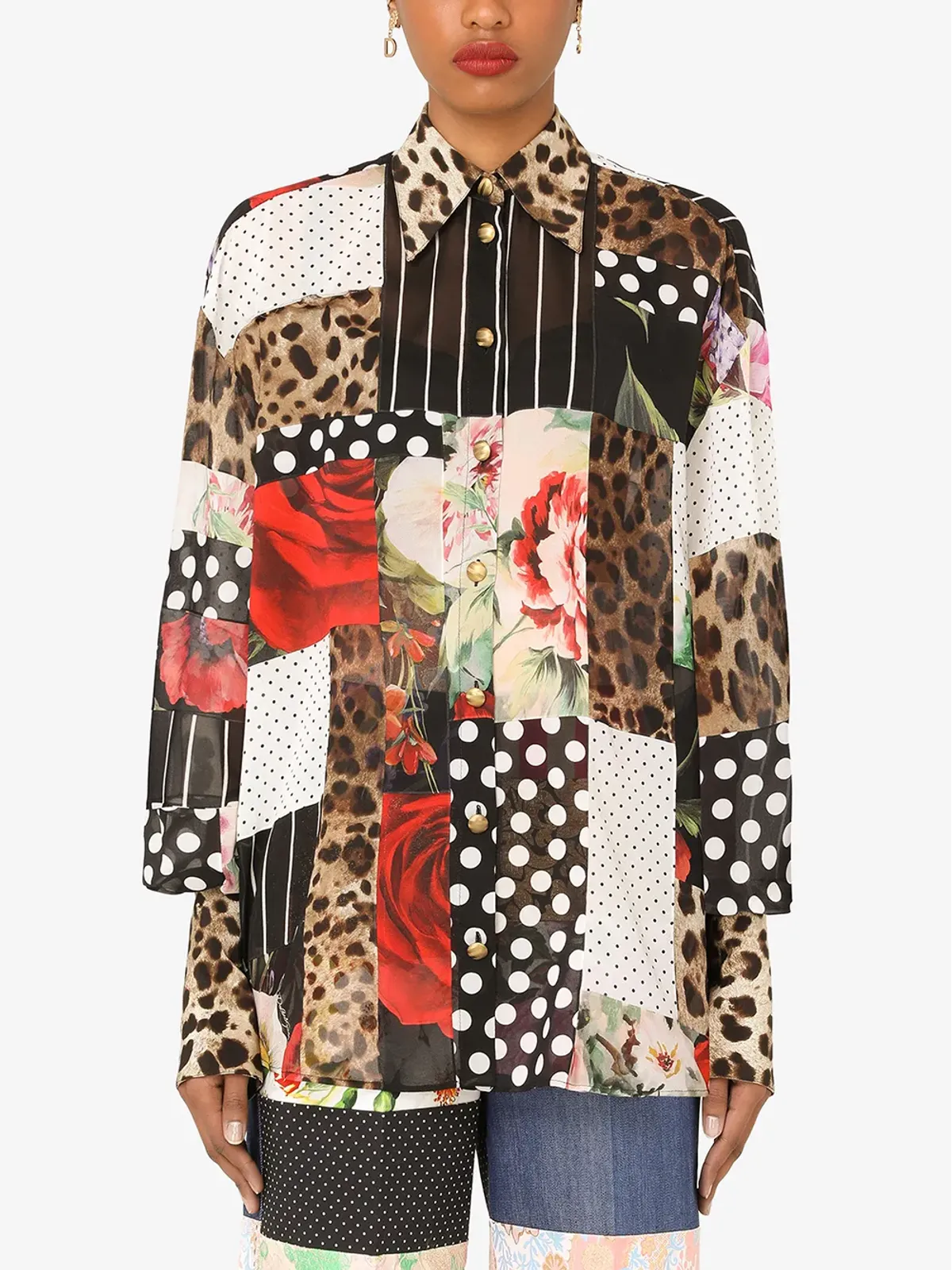 Dolce & Gabbana ミックスプリントシャツ - 画像3