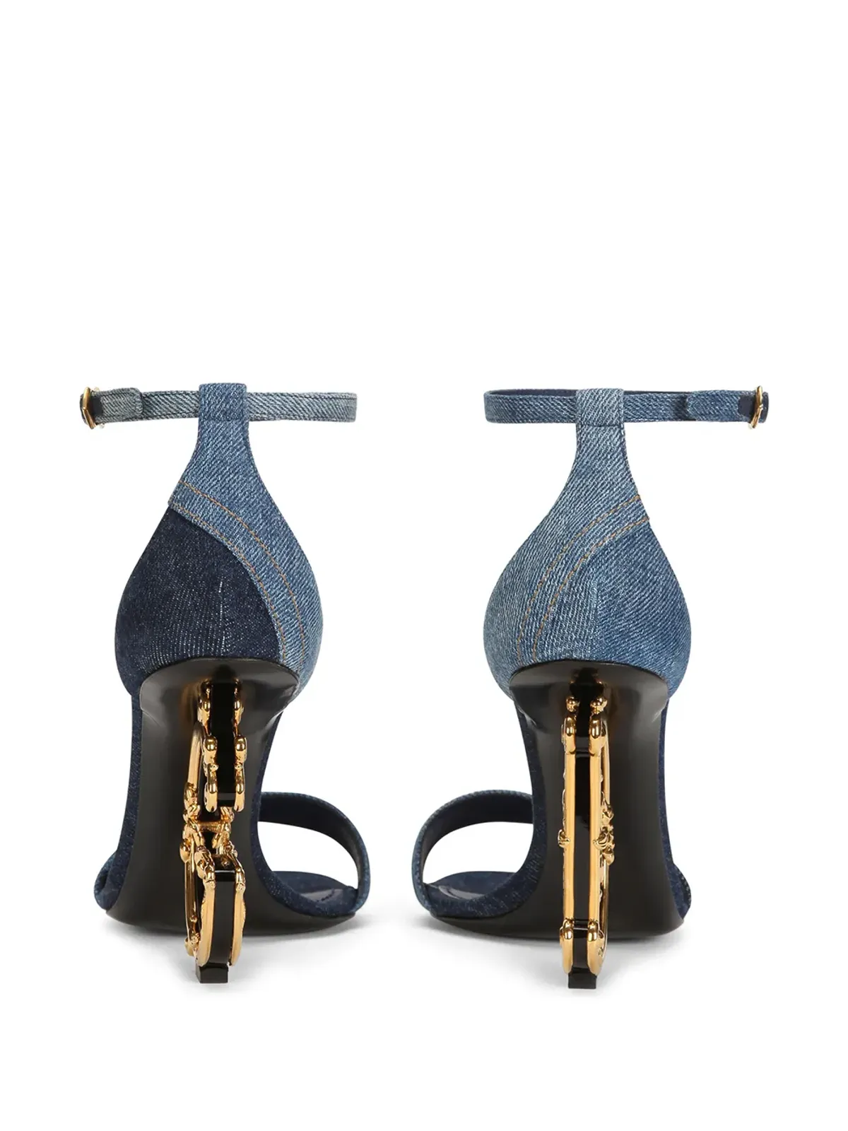 Dolce & Gabbana 105mm DGヒール パッチワークサンダル - 画像3