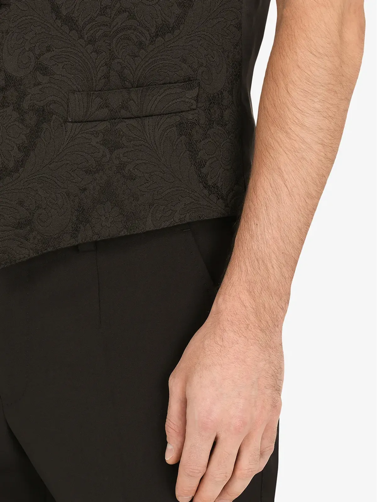 Dolce & Gabbana 花柄ジャカード シングルブレスト ウエストコート - 画像5