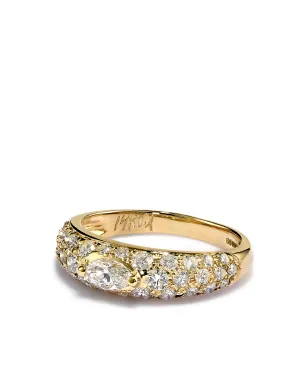 Jacquie Aiche 14Kゴールド マーキーズカット ダイヤモンド リング - サムネイル1