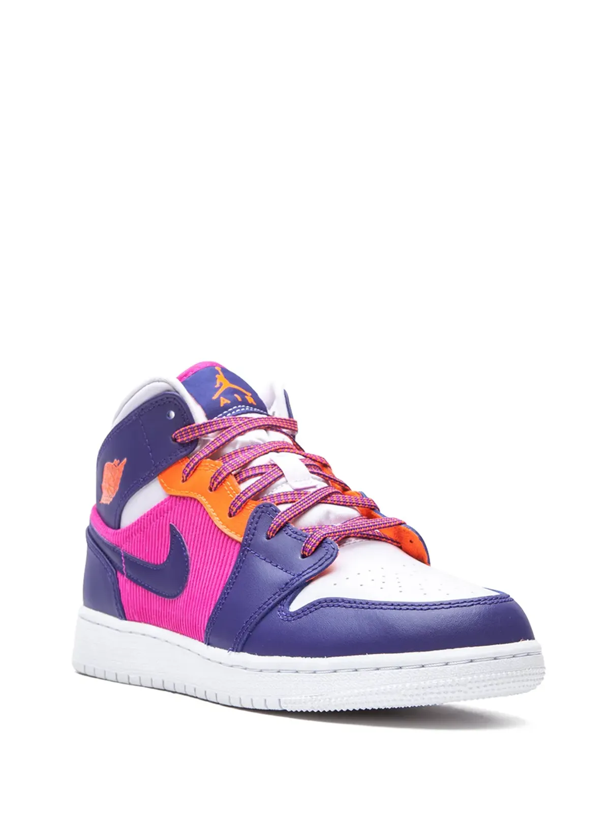 Nike Kids エアジョーダン 1 ミッド Fire Pink スニーカー - 画像2