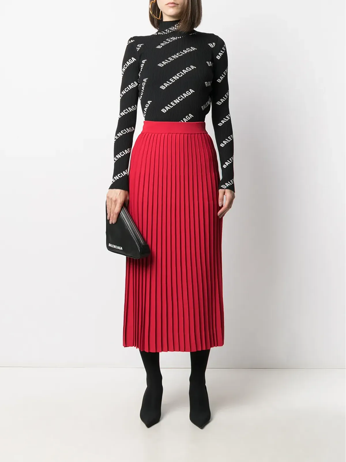 Balenciaga プリーツミディスカート - 画像2