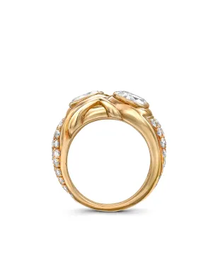 Bvlgari ビンテージ 1980年代 18K イエローゴールド ダイヤモンドリング - サムネイル3