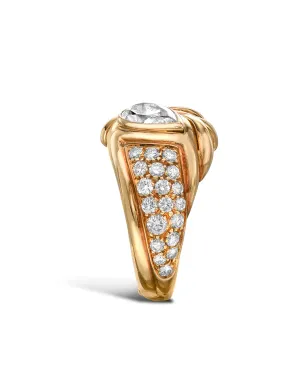 Bvlgari ビンテージ 1980年代 18K イエローゴールド ダイヤモンドリング - サムネイル4