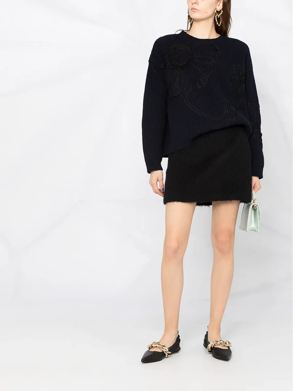 Valentino Garavani 花柄刺繍入りニットセーター - 画像2