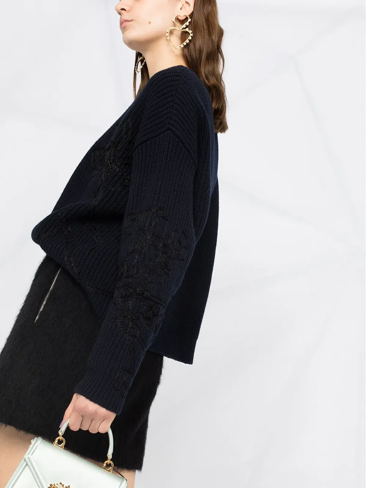 Valentino Garavani 花柄刺繍入りニットセーター - 画像3