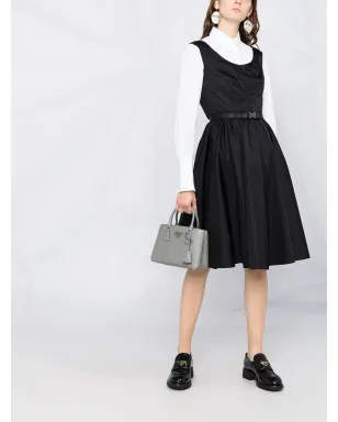 Prada ベルト付きロゴプレートのフレアドレス - サムネイル2