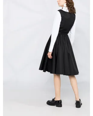 Prada ベルト付きロゴプレートのフレアドレス - サムネイル4
