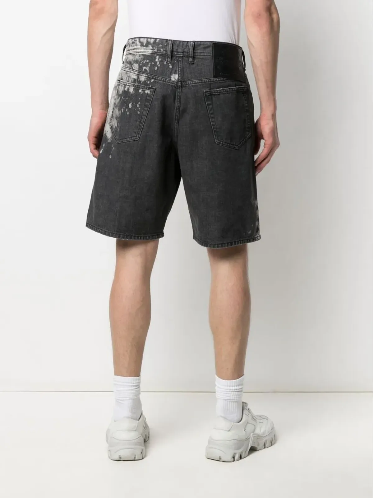 Diesel 染色加工デニムショーツ - グレー - 画像4