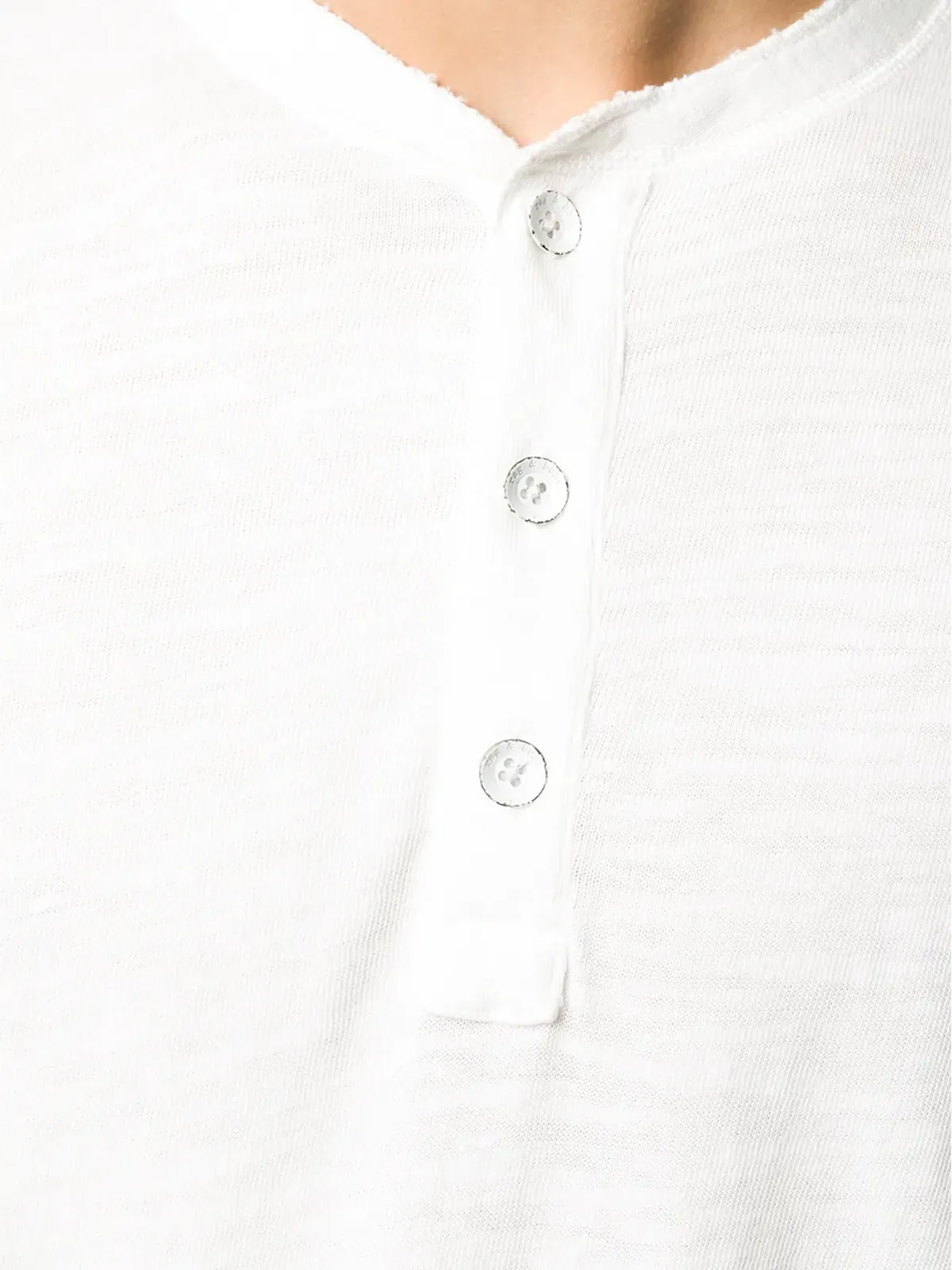 rag & bone 丸首スプリットネック長袖トップ - White - 画像5