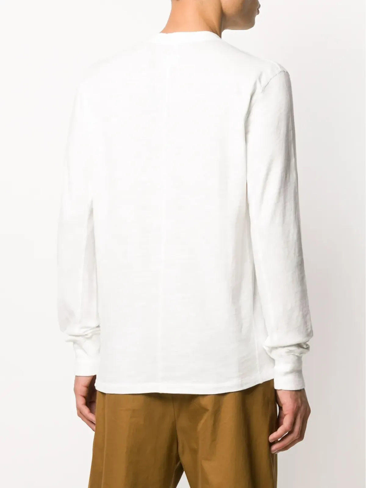 rag & bone 丸首スプリットネック長袖トップ - White - 画像4
