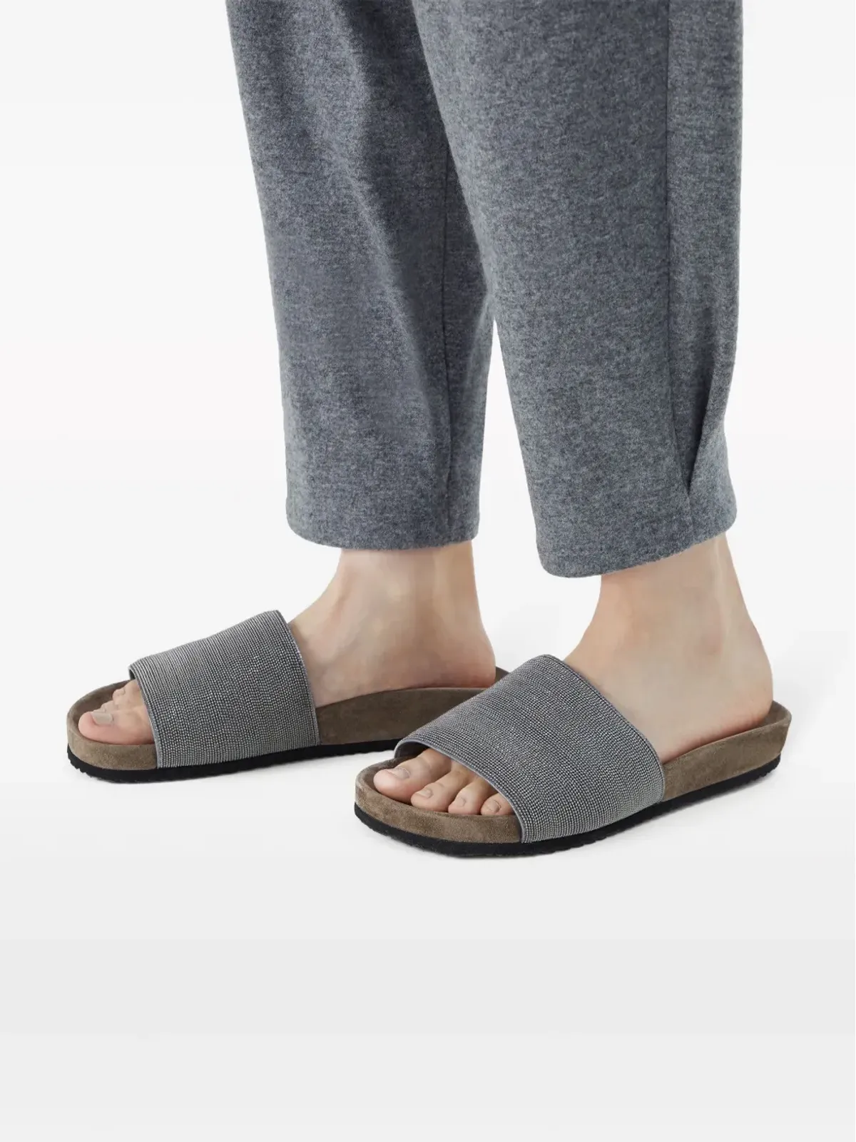 Brunello Cucinelli モニリ ヴァンプ スライド - シルバー - 画像5