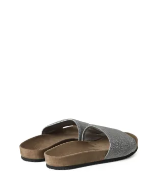 Brunello Cucinelli モニリ ヴァンプ スライド - シルバー - サムネイル3