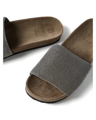 Brunello Cucinelli モニリ ヴァンプ スライド - シルバー - サムネイル4