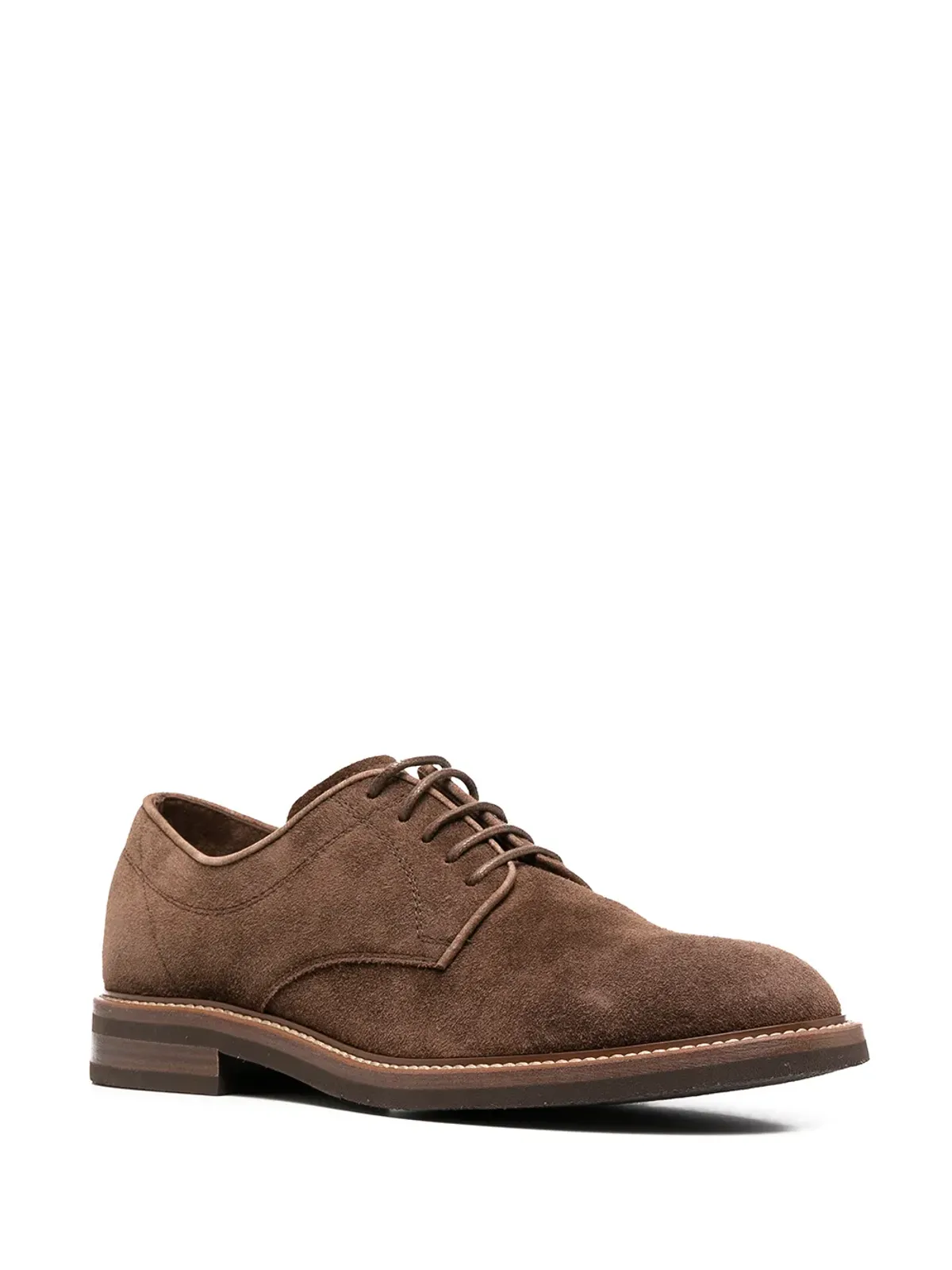 Brunello Cucinelli ブラウン スエード オックスフォードシューズ - 画像2