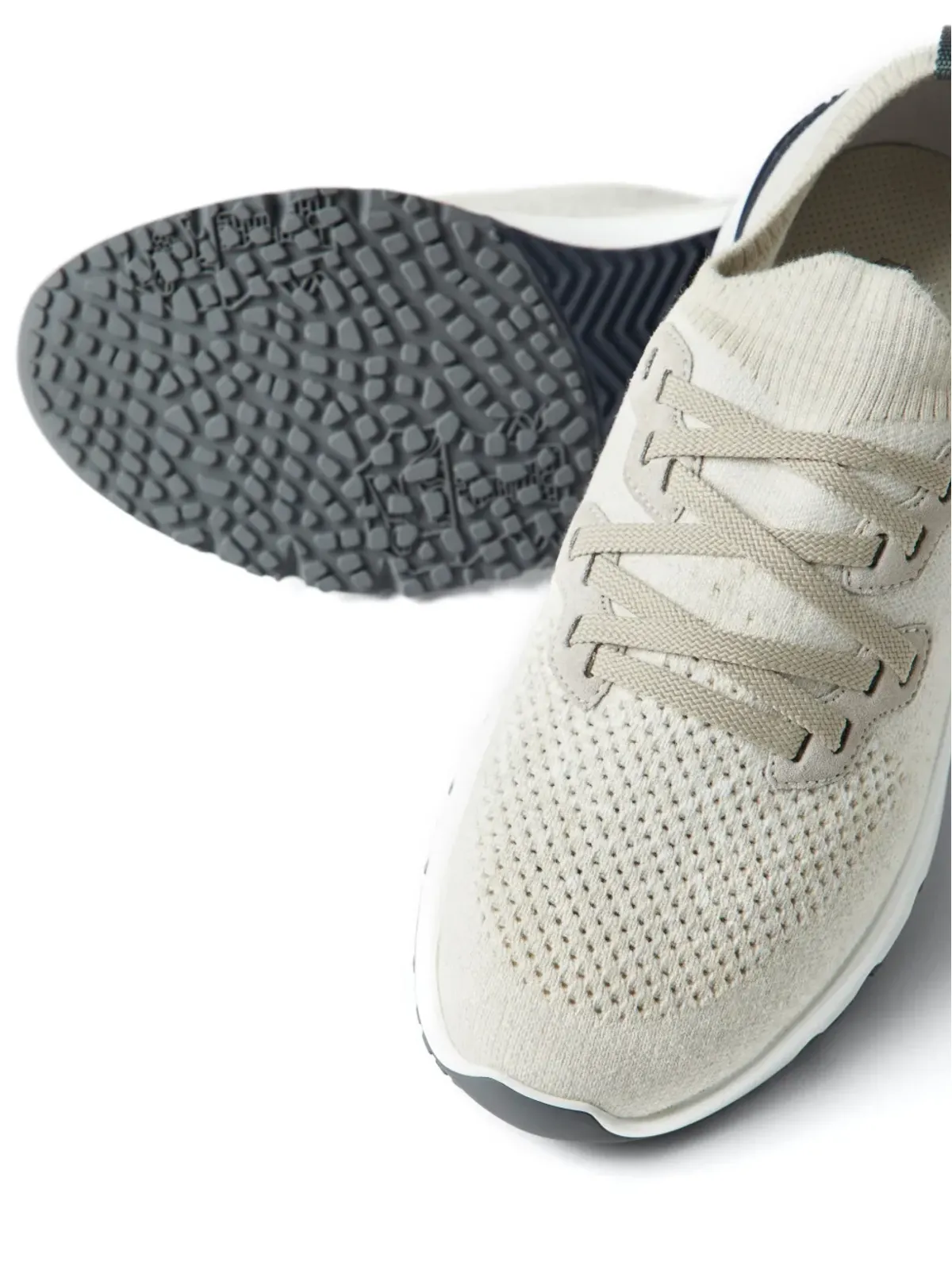 Brunello Cucinelli パンチングディテール ローカットスニーカー（ホワイト） - 画像4
