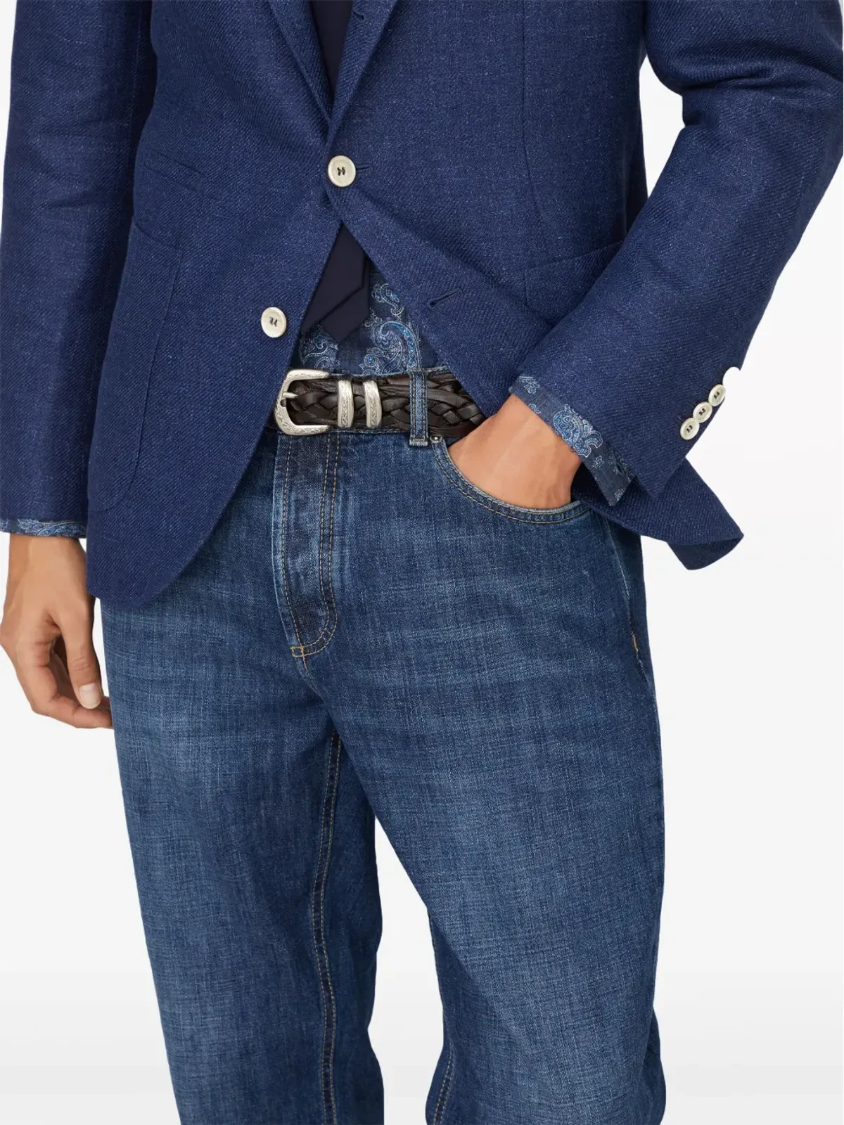 Brunello Cucinelli Mauta 編み込みベルト - 画像4