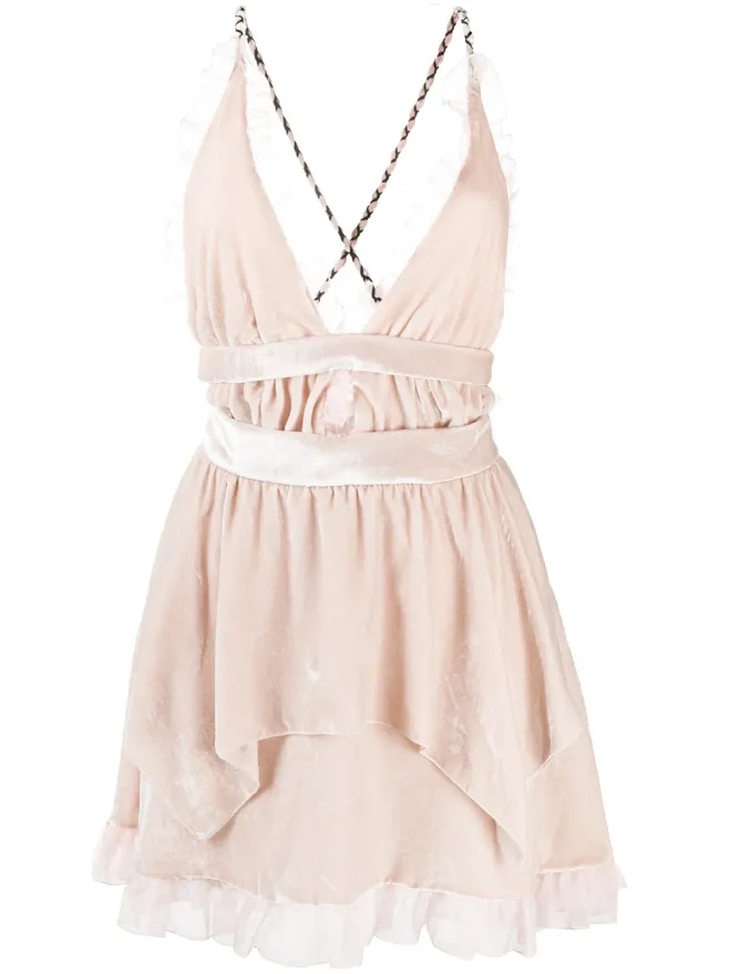 Philosophy Di Lorenzo Serafini Philosophy Di Lorenzo Serafini フリル付きライトウェイトフレアドレスの商品画像