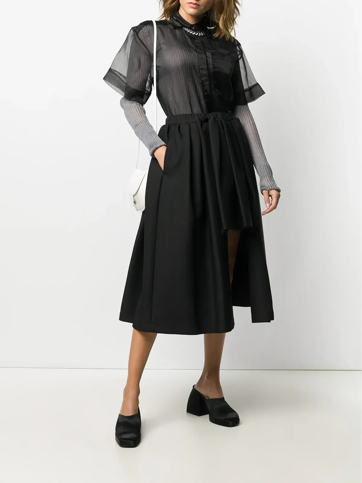 Comme Des Garçons Comme Des Garçons 非対称フレアスカート - 画像2