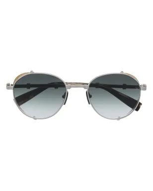 Balmain Eyewear x Akoni ラウンドグラデーションレンズ サングラス - シルバー - サムネイル1