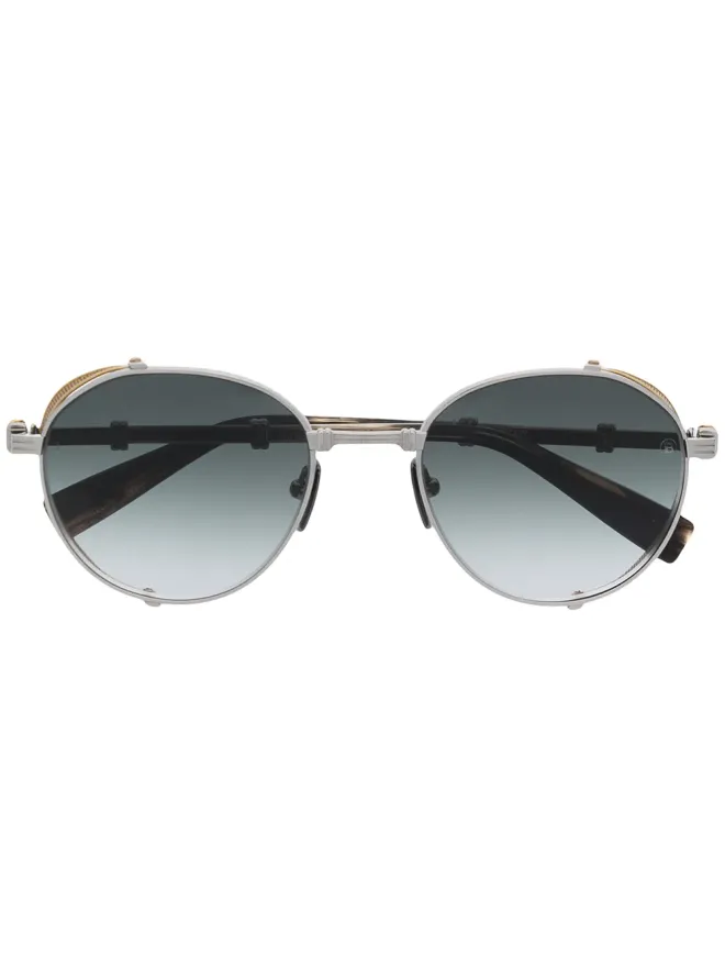 Balmain Eyewear Balmain Eyewear x Akoni ラウンドグラデーションレンズ サングラス - シルバーの商品画像
