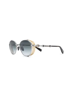 Balmain Eyewear x Akoni ラウンドグラデーションレンズ サングラス - シルバー - サムネイル2
