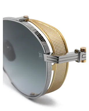 Balmain Eyewear x Akoni ラウンドグラデーションレンズ サングラス - シルバー - サムネイル3