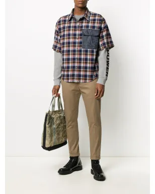 DSQUARED2 チェック柄レイヤードシャツ ブラウン - サムネイル2