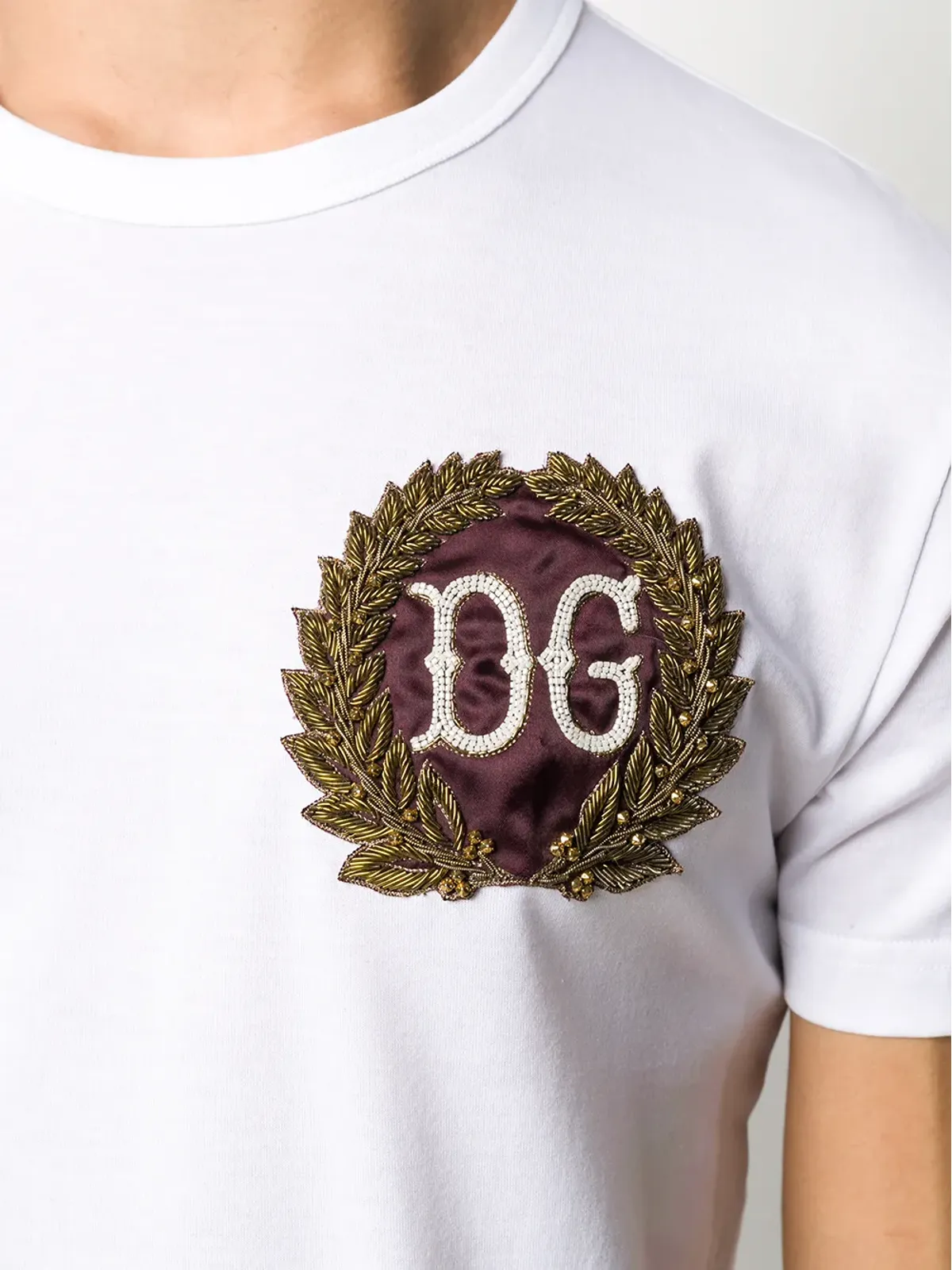 Dolce & Gabbana ビーズ付きロゴ Tシャツ - White - 画像5