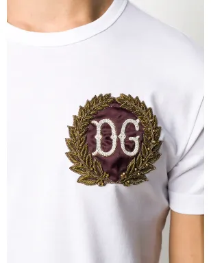 Dolce & Gabbana ビーズ付きロゴ Tシャツ - White - サムネイル5