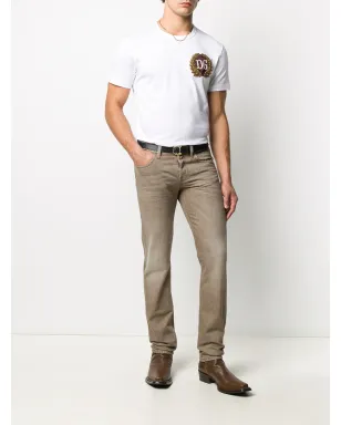 Dolce & Gabbana ビーズ付きロゴ Tシャツ - White - サムネイル2