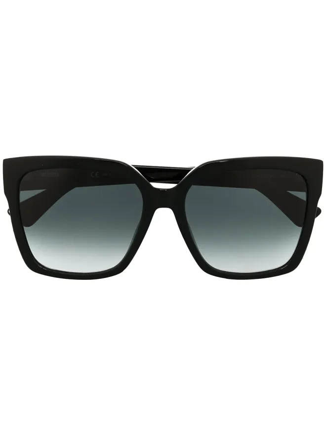 Moschino Eyewear Moschino Eyewear スタッズ付きスクエアフレーム サングラス - ブラックの商品画像
