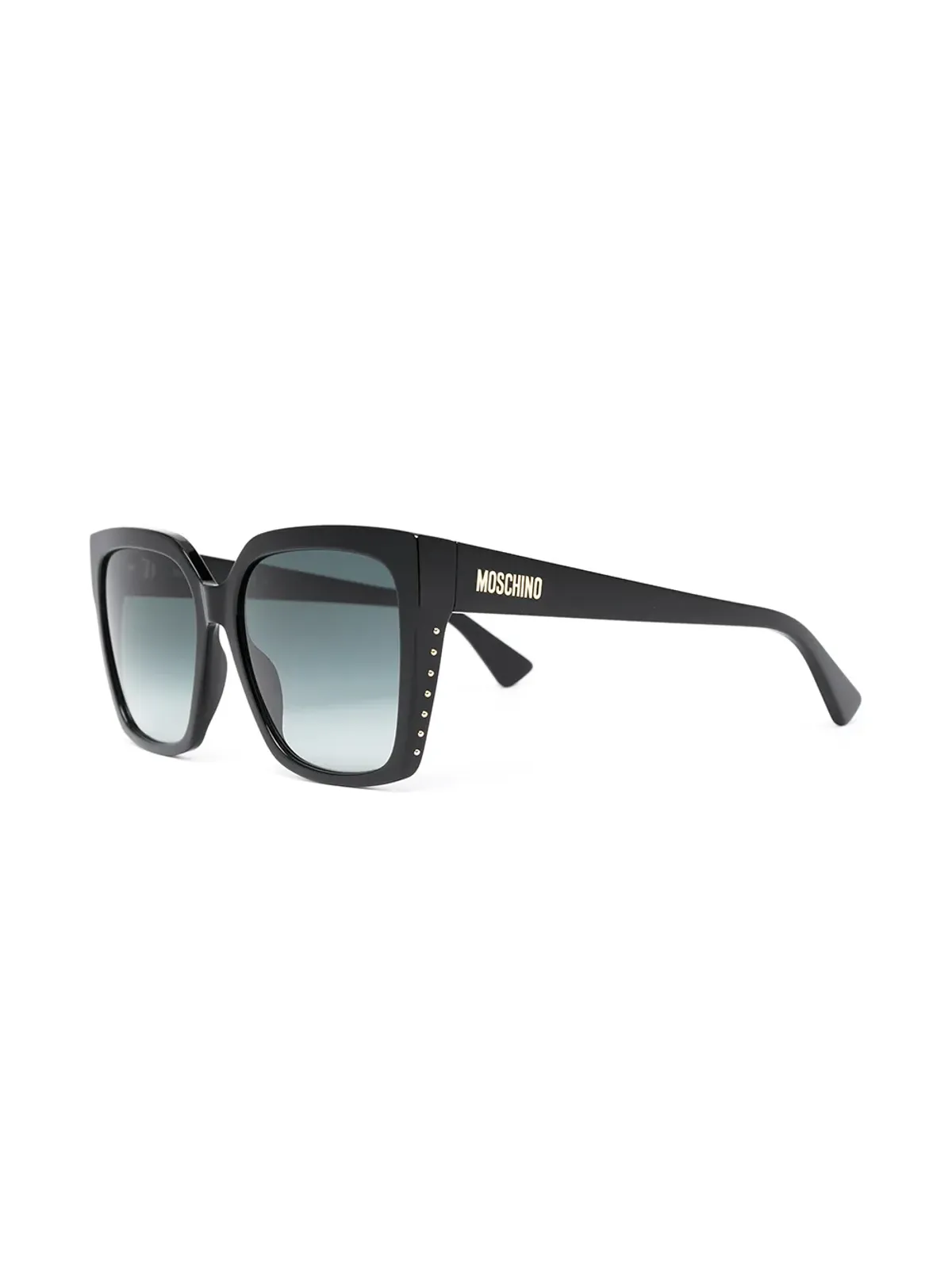 Moschino Eyewear スタッズ付きスクエアフレーム サングラス - ブラック - 画像2