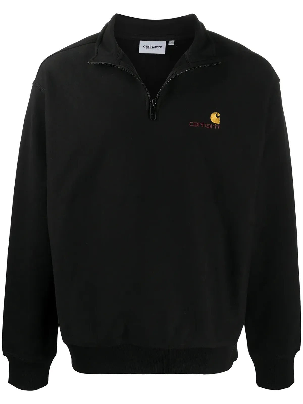 Carhartt WIP ショートジップ ロゴ スウェットシャツ - 画像1