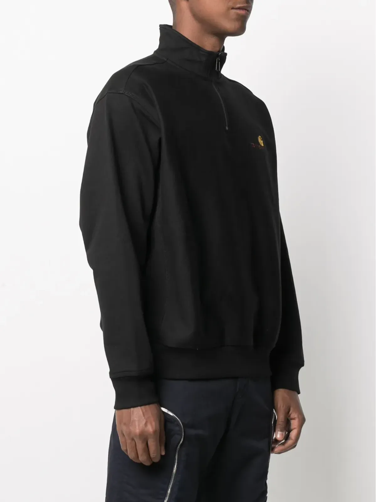Carhartt WIP ショートジップ ロゴ スウェットシャツ - 画像3