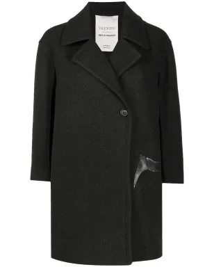 Valentino Garavani Flowersity シングルブレストコート グレー - サムネイル1