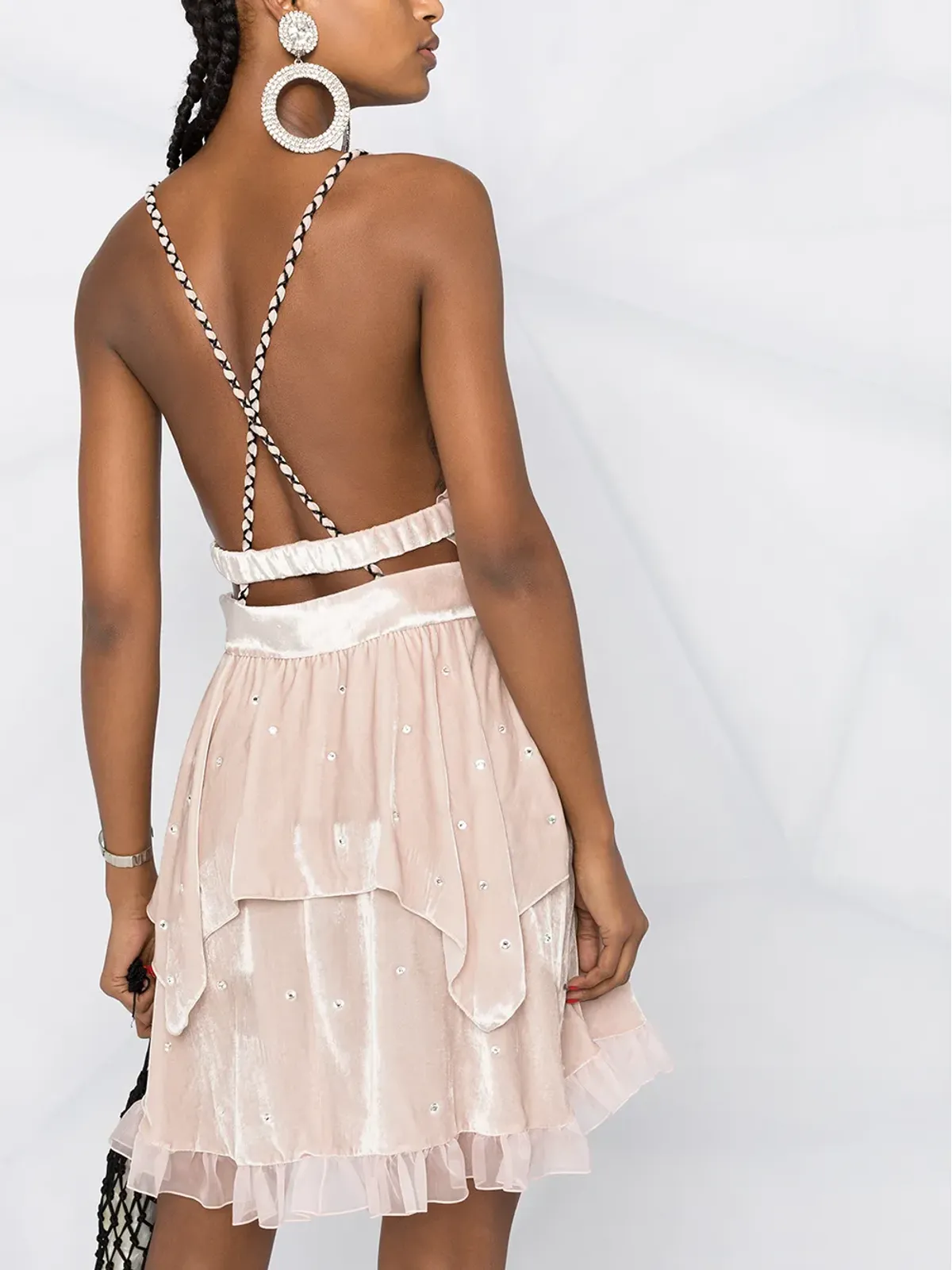 Philosophy Di Lorenzo Serafini フリルディテールのフレアドレス - 画像3