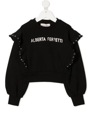 Alberta Ferretti Kids ロゴプリント ロックスタッドディテール スウェットシャツ - サムネイル1