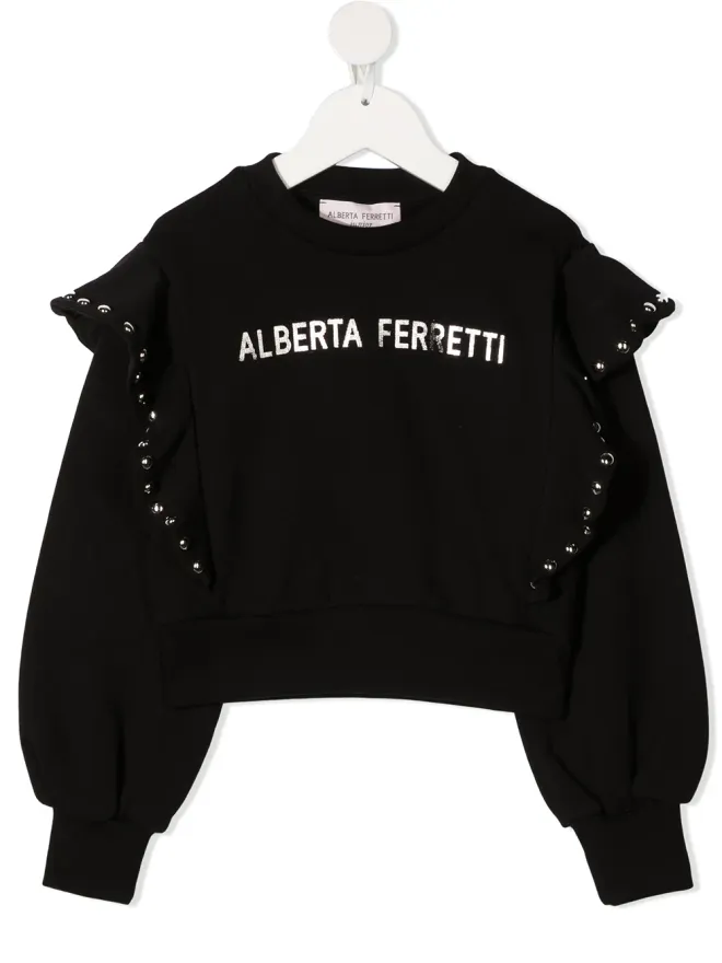 Alberta Ferretti Kids Alberta Ferretti Kids ロゴプリント ロックスタッドディテール スウェットシャツの商品画像